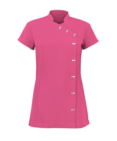 NF990 Women's Asymmetrical Button Tunic Hot Pink 24