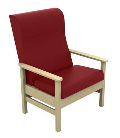 Sunflower High Back Bariatric Arm Chair - Anti-Bac Red Wine