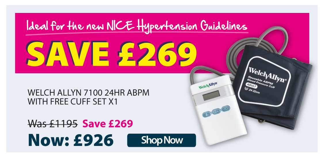 Save £250 on Welch Allyn 7100 ABPM with FREE Cuff Set