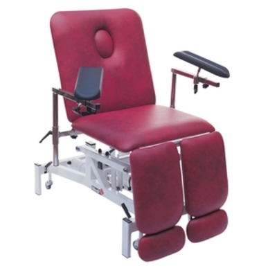 Medi-Plinth Hydraulic Phlebotomy Chair Mid Blue