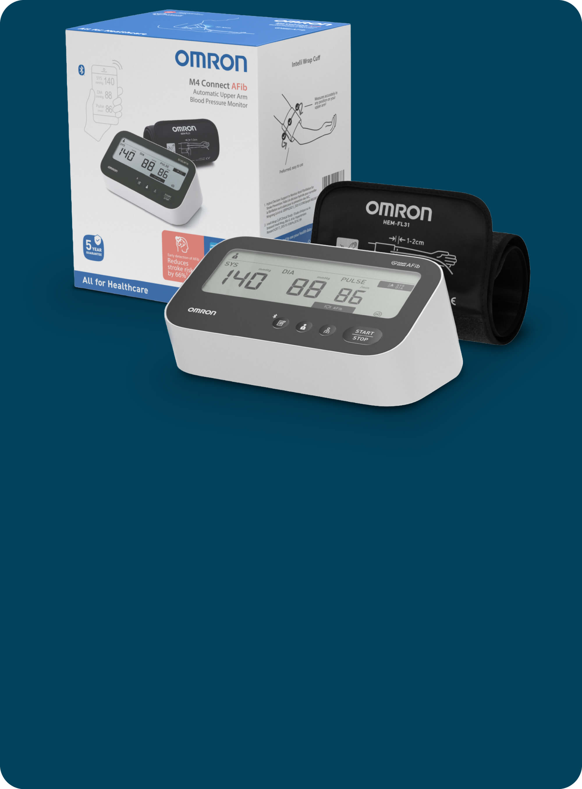The latest range of blood pressure monitors from Omron