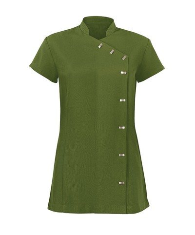 NF990 Women's Asymmetrical Button Tunic Olive 28